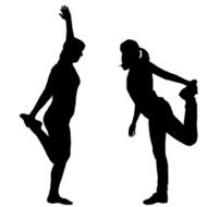 Vector silhouette of a couple N197