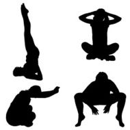 Vector silhouette of a woman N1508