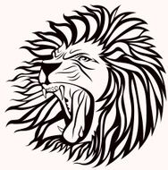 screming lion vector