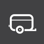 Caravan Icon On Dark