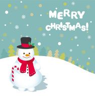 Snowman Scene - Illustration