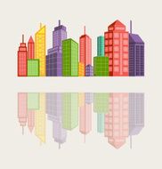 Cityscape background with buildings N4
