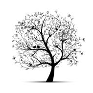 Art tree floral for your design N2