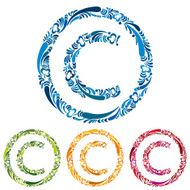 Copyright floral symbol