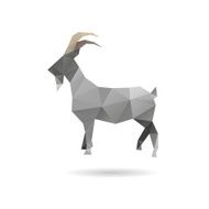 Goat abstract isolated on a white backgrounds vector illustration