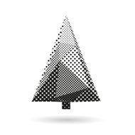 Christmas tree abstract isolated on a white backgrounds vector illustration N2