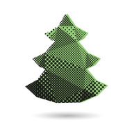 Christmas tree abstract isolated on a white backgrounds vector illustration N6