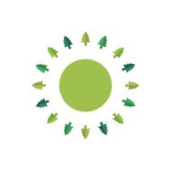 Ecology green tree concept Flat company element Vector shape