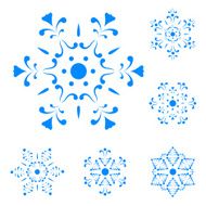 set of snowflakes vector illustration N2