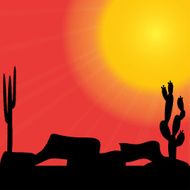Vector silhouette of nature N78