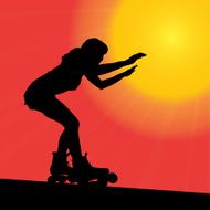 Vector silhouette of the woman N92
