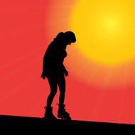 Vector silhouette of the woman N94