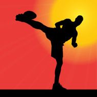 Vector silhouette of a man N612