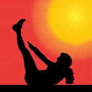 Vector silhouette of a woman N1515