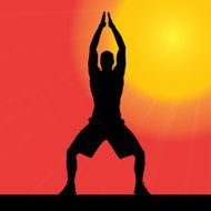 Vector silhouette of a man N614