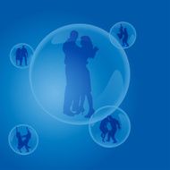 Vector silhouettes of couple N101