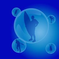 Vector silhouettes of men N56