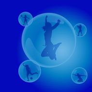 Vector silhouettes of women N113