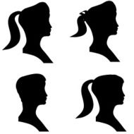 Vector silhouettes people N23