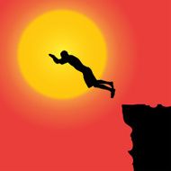 Vector silhouette of the man N19