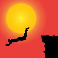Vector silhouette of the man N20
