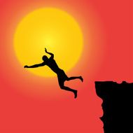 Vector silhouette of the man N21