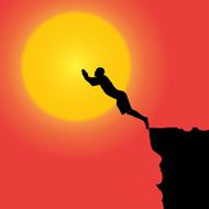 Vector silhouette of the man N22