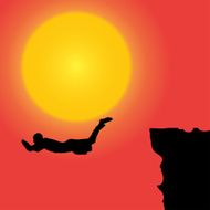 Vector silhouette of the man N23