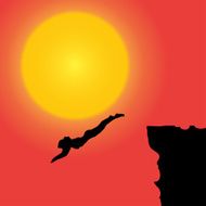 Vector silhouette of the woman N95