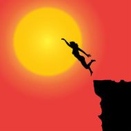 Vector silhouette of the woman N96