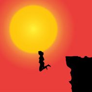 Vector silhouette of the woman N97