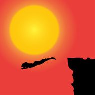 Vector silhouette of the woman N99