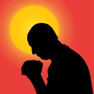 Vector silhouette of a man N615