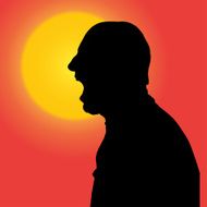 Vector silhouette of a man N617