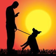 Vector silhouettes of people N165