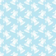 Holidays winter seamless pattern with Christmas bells