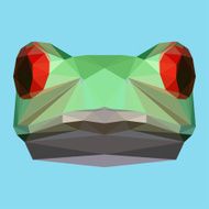 abstract geometric polygonal frog background