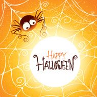 Glowing spooky spider web