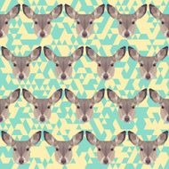polygonal abstract geometric deer seamless pattern background N2
