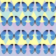 polygonal butterfly abstract geometric seamless pattern background