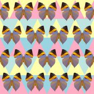 polygonal butterfly abstract geometric seamless pattern