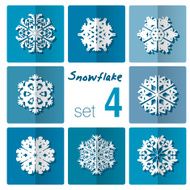 Snowflake icon Winter theme snowflakes of different shapes N4
