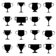 Trophy icon set Vector Illustration