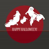 Halloween background with ghosts N2