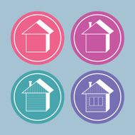 Vector icons on housing
