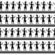 Tribal art Egyptian vintage ethnic seamless borders pattern