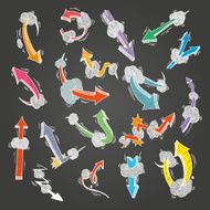 Set abstract arrows vector illustration
