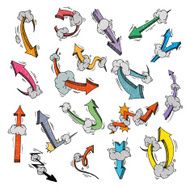 Set abstract arrows vector illustration N2