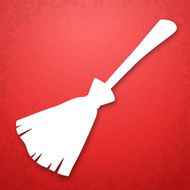 Broom applique background