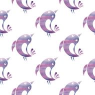 Seamless pattern with silhouettes of small birds N2